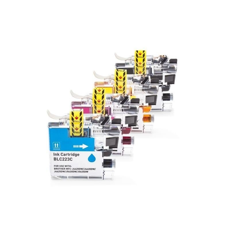 Compatible Brother LC223 Pack Économique (Noir, Cyan, Magenta, Jaune)