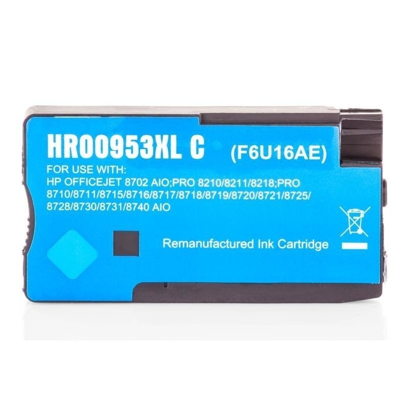 Compatible HP F6U16AE / 953XL Cartouche d’encre Cyan