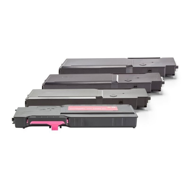 Compatible Dell 593-BBBQ - 593-BBBR / Y5CW4 Toner Pack Économique 4 pcs (Noir, Cyan, Magenta, Jaune)