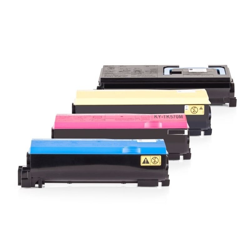 Compatible Kyocera TK-570 Toner Pack Économique Noir, Cyan, Magenta, Jaune