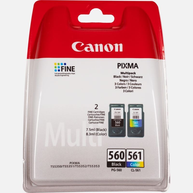 Original Canon 3713C006 / PG560CL561 Cartouche d’encre Multipack