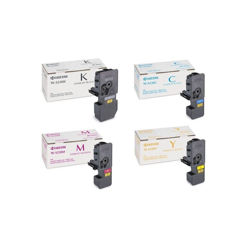 Kyocera Original TK-5230 Toner Pack Économique/Multipack (CMYK)