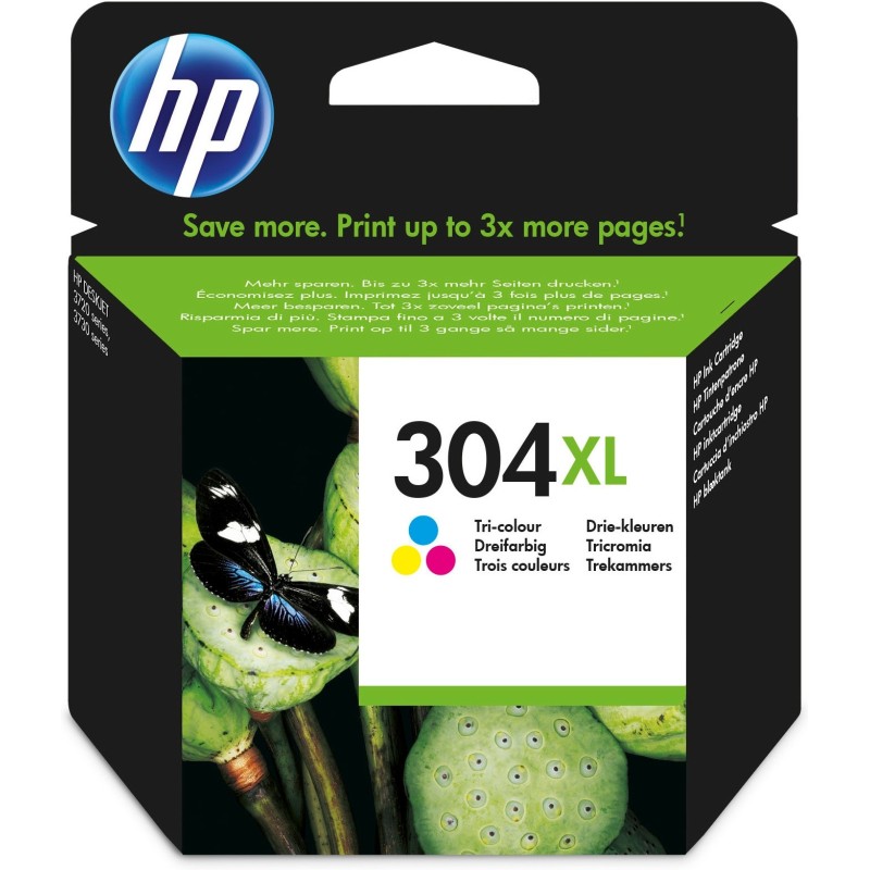 HP Original N9K07AE / 304XL Cartouche d'encre Cyan/Magenta/Jaune