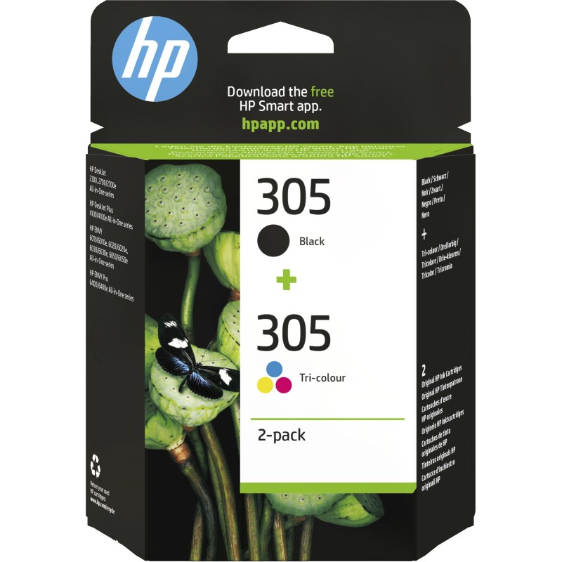 Original HP 6ZD17AE / 305 Cartouche d’encre Multipack