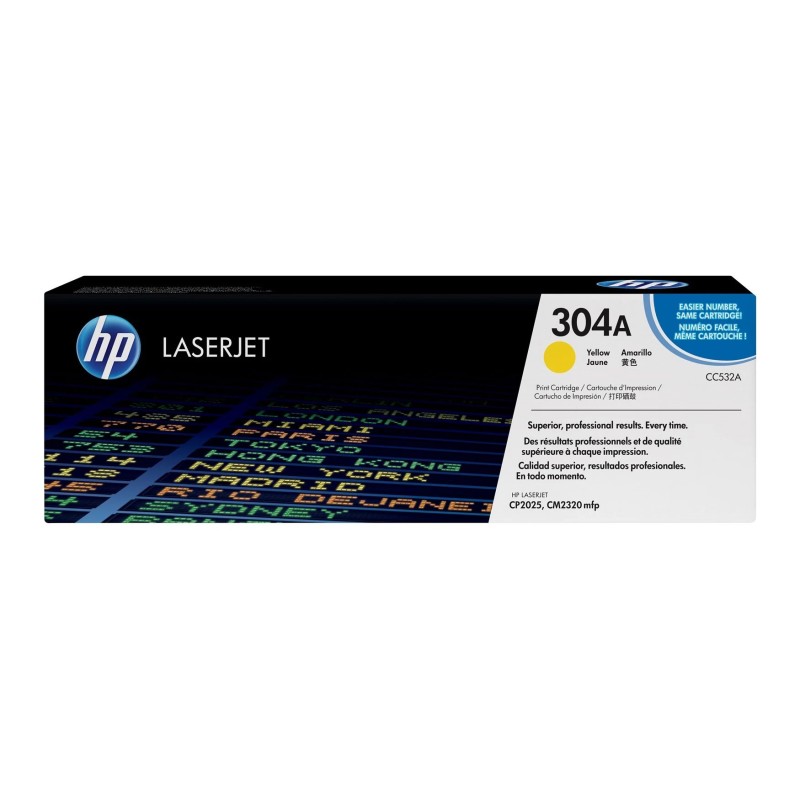 HP Original CC532A / 304A Toner Jaune