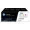 HP Original 410X (CF252XM) Toner - Pack économique de 3 Cyan, Magenta, Jaune