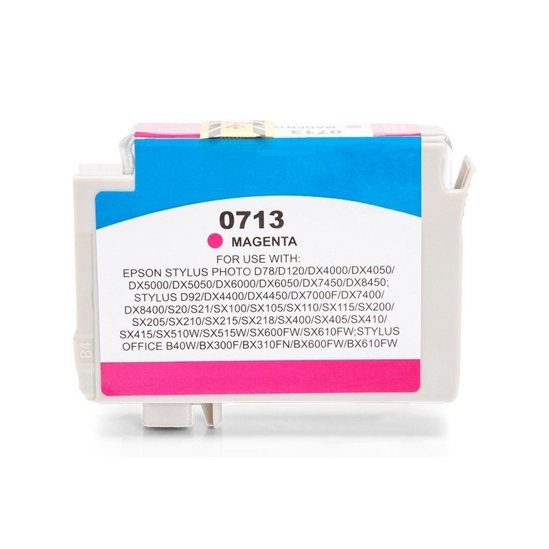 Compatible Epson C13T07134010 / C13T07134012 / T0713 Cartouche d’encre Magenta