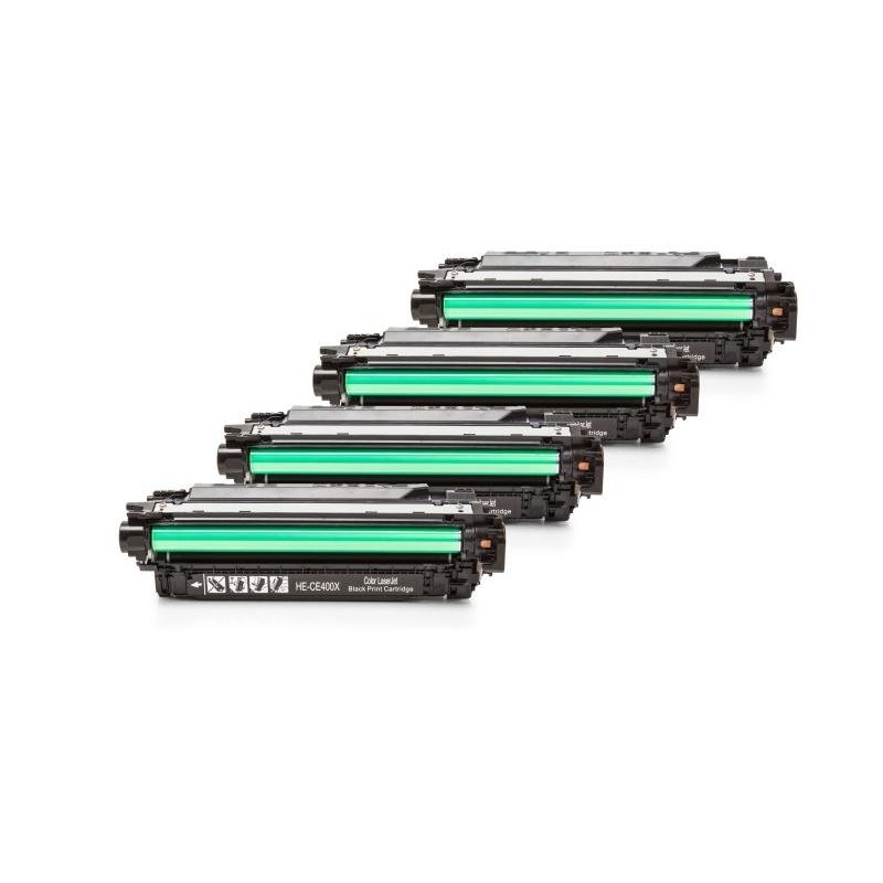 Compatible HP CE400x-CE403A Toner Pack Économique (BK, C, M, Y) 4 pcs