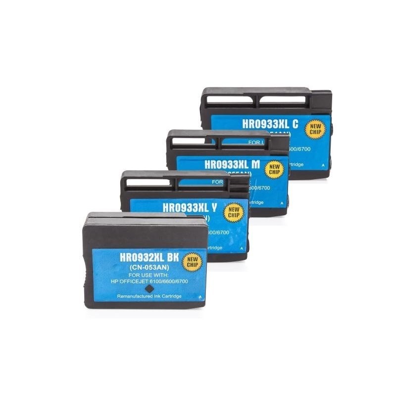 Compatible HP C2P42AE / 932 XL - 933 XL Cartouche d’encre Pack Économique (Noir, Cyan, Magenta, Jaune)