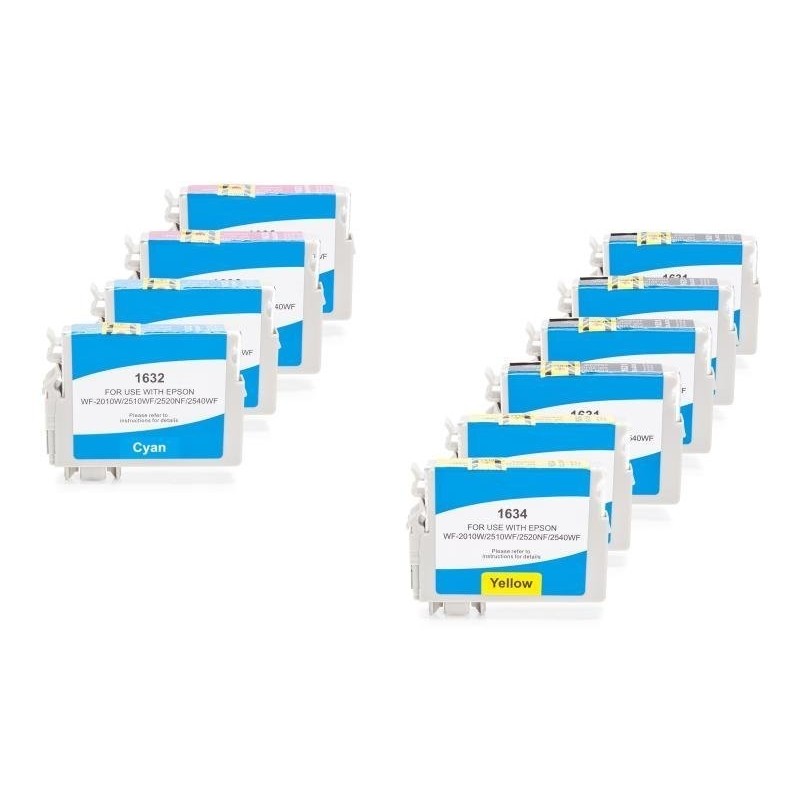 Compatible Epson C13T16364010 / C13T16364012 / T1636 Cartouche d’encre Multipack (C,M,Y,K) 10 pcs